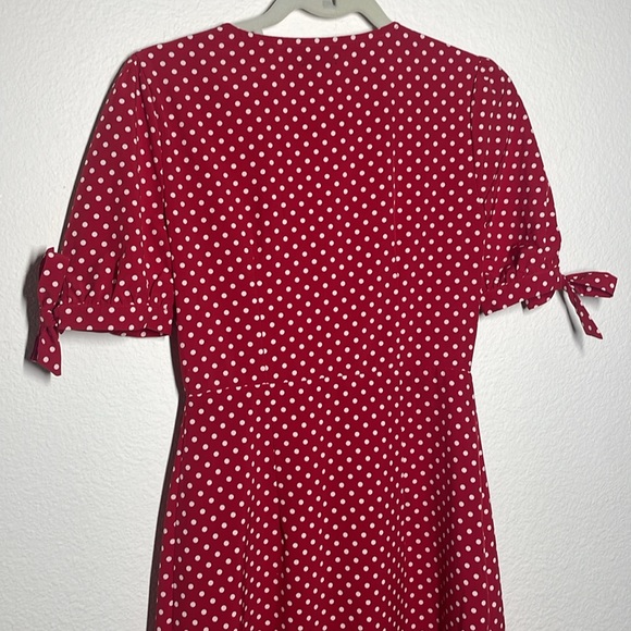 Nasty Gal red polka dot midi dress - Picture 6 of 7